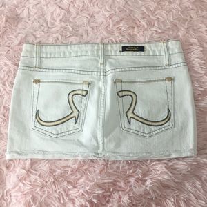 Rock & Republic White Denim Miniskirt